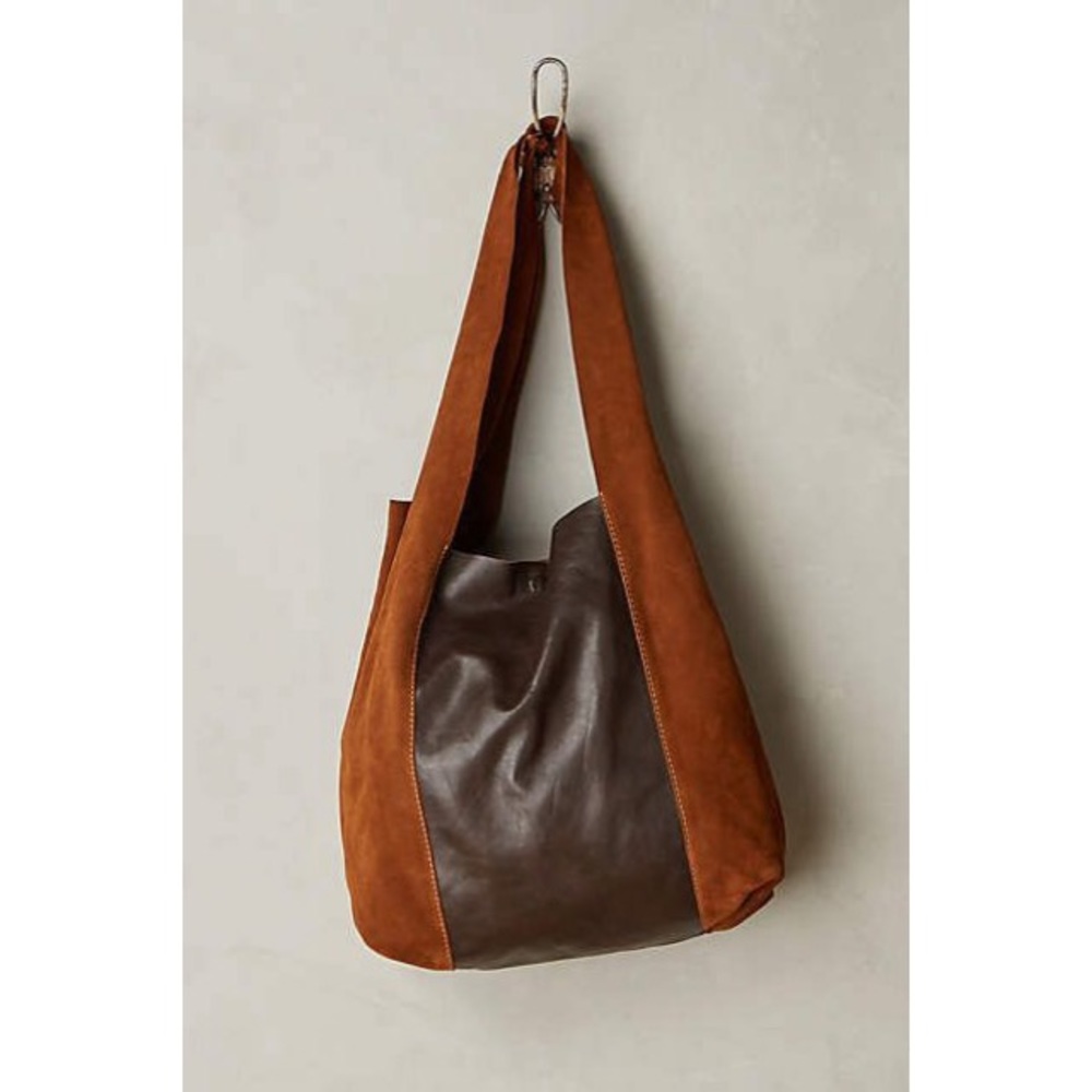 Anthropologie Purse Brown Leather Baztan Tote